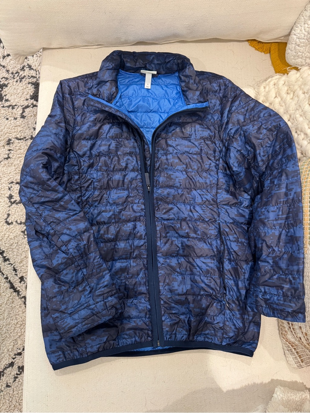 adidas Navy Quilted Digital Camo Puffer Jacket - Picture 2 of 4
